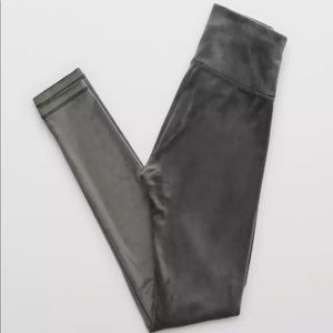Aerie OFFLINE After Party Velour Legging in Dark Shadow